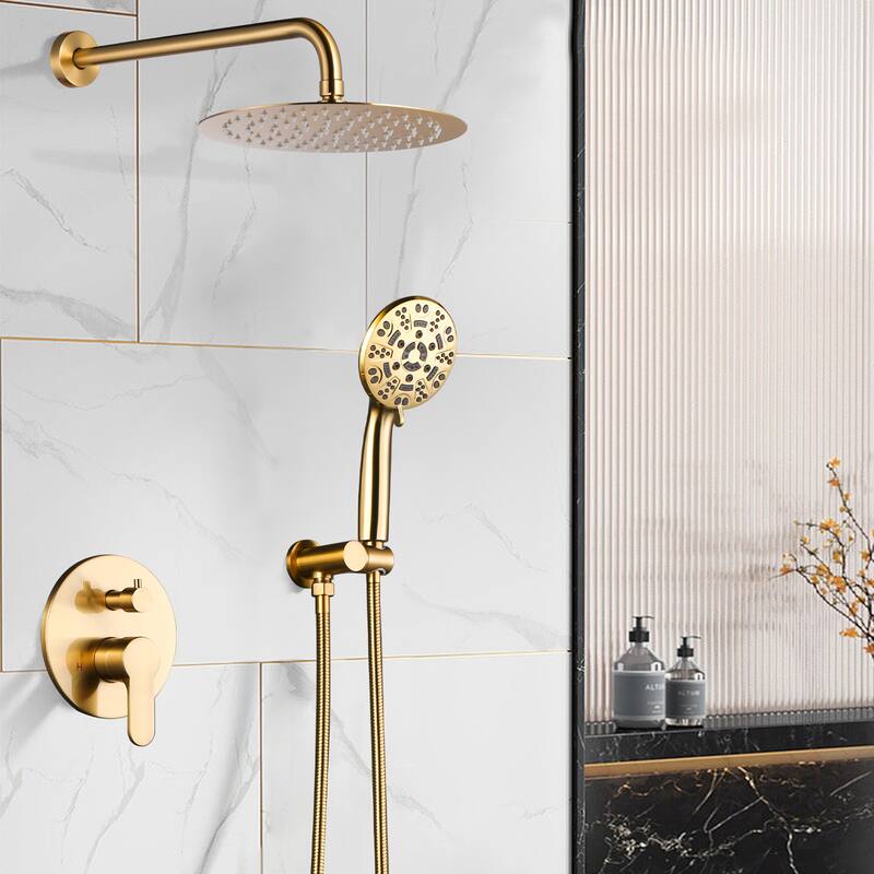 WOWOW Wall Mount 9-Spray Shower Faucet with Handshower