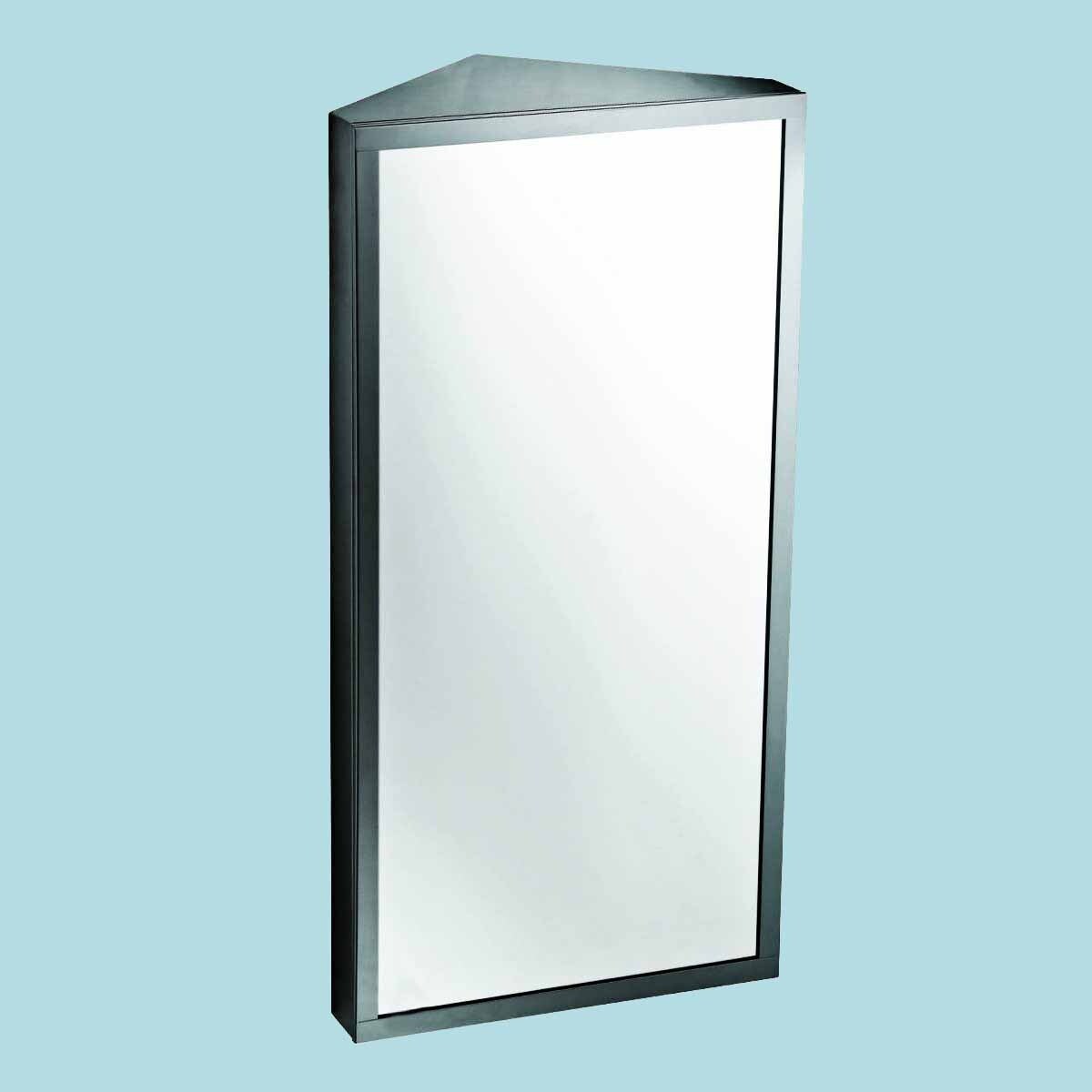 Shop Corner Wall Mount Medicine Cabinet Brushed Stainless Steel