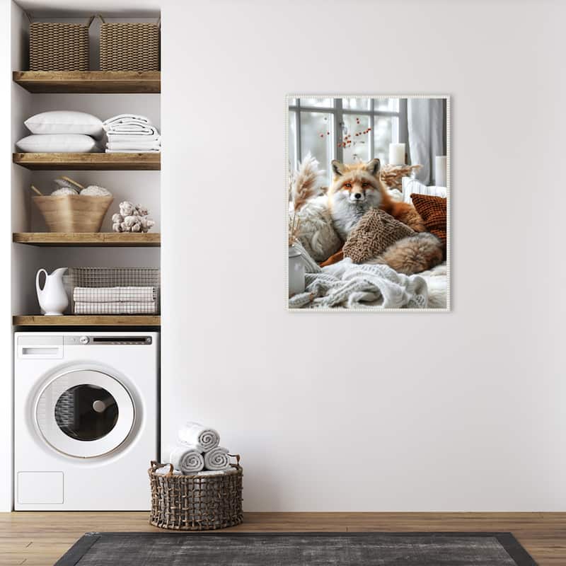Cozy Fox by Justyna Jaszke Framed Canvas Wall Art