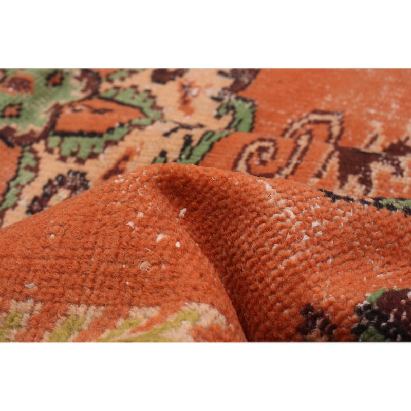 ECARPETGALLERY Hand-knotted Melis Vintage Copper Wool Rug - 6'0 x 9'6