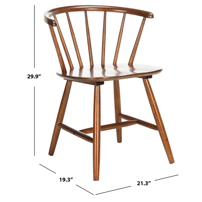 SAFAVIEH Zana Spindleback Windsor Dining Room Chair (Set of 2) - 21.3" W x 19.3" L x 29.9" H - 21Wx19Dx30H