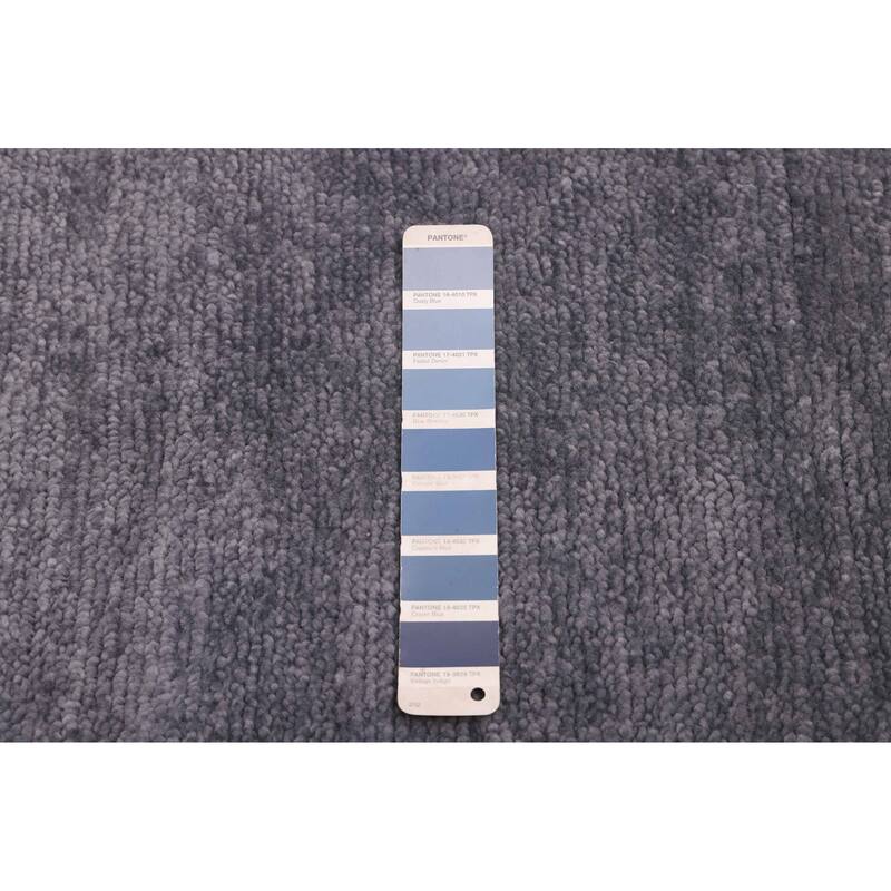 ECARPETGALLERY Hand-knotted Mystique Denim Blue Wool Rug - 5'9 x 8'1