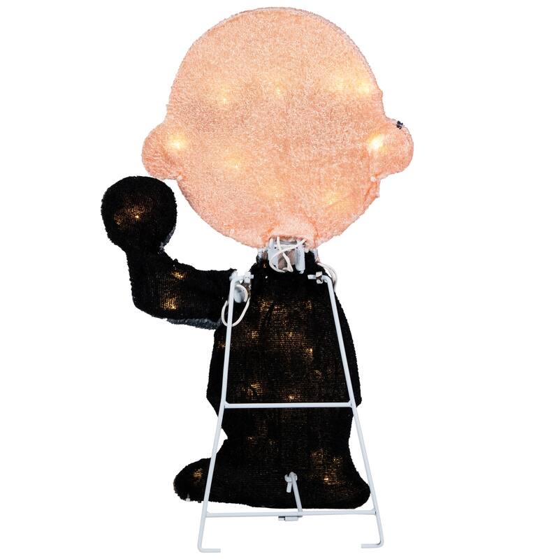 LED Lighted Charlie Brown Bones Outdoor Halloween Yard Decoration - 18"