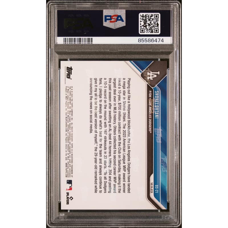 Shohei Ohtani 2023 Topps Now Offseason Baseball Card #OS21 Graded PSA 10 - 8'6" x 11'6"