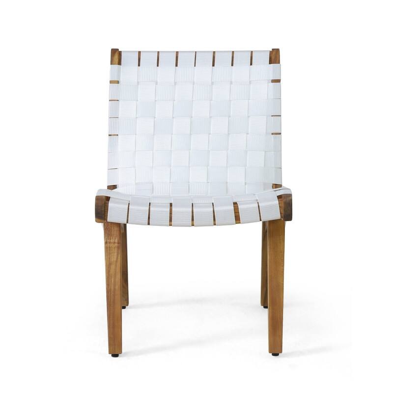 CHARLOTTE Modern Acacia Wood Outdoor Lounge Chair (Set of 2)