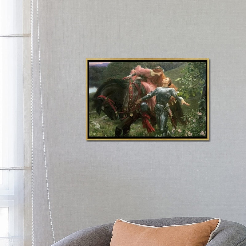 iCanvas "La Belle Dame Sans Merci, exh.1902 " by Sir Frank Dicksee Framed Canvas Print