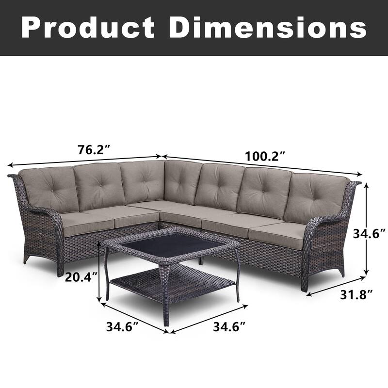 Gymojoy Outdoor Sofa Loveseat Corner Sofa Table Sets