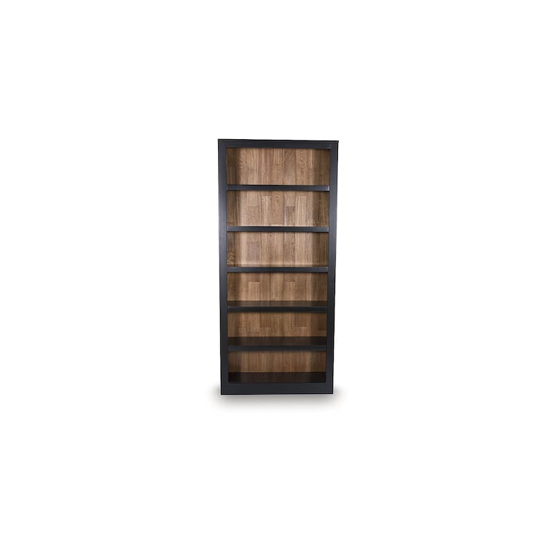 Signature Design by Ashley Wildenauer Brow/Black 75" Bookcase - 34"W x 11"D x 75"H
