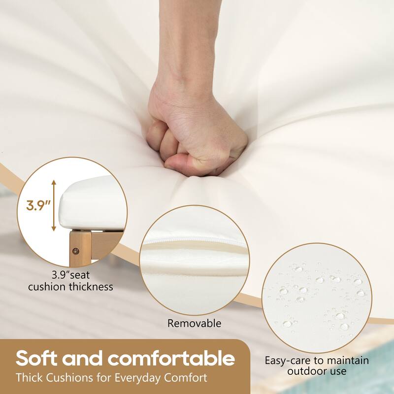 5-Position Adjustable Outdoor Chaise Lounge with Plush Cushions by Leisure Zone