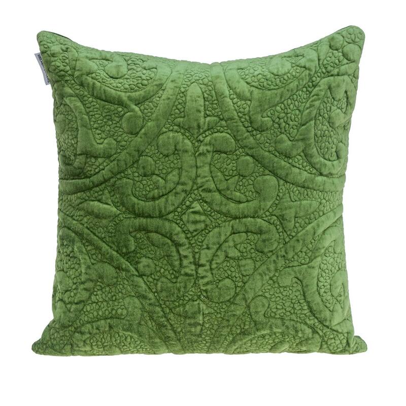 Olive Quilted Velvet Square Throw Pillow On Sale Bed Bath & Beyond