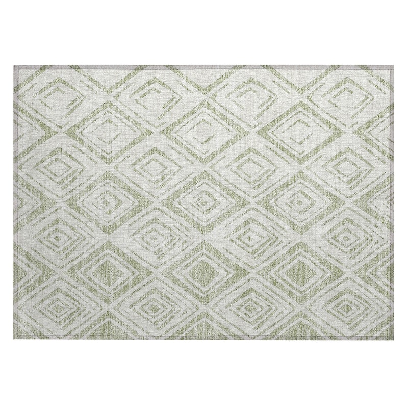 Machine Washable Indoor/ Outdoor Chantille Ombre Diamonds Rug