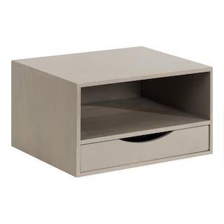 Kate and Laurel Hutton Floating Wall Shelf with Drawer - 12.5x10x7