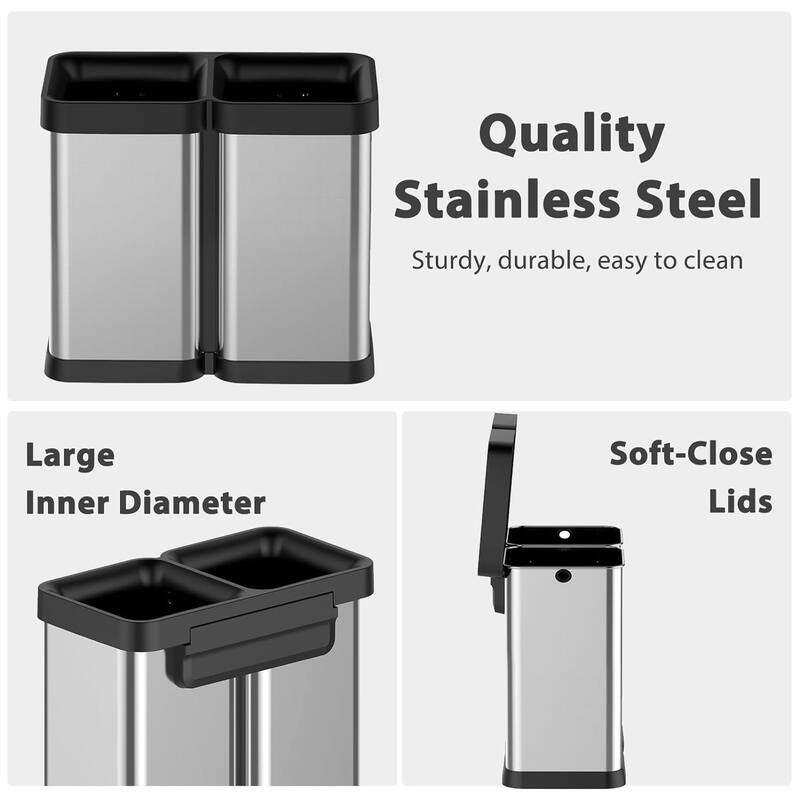 Dual Trash Can, Open Top Waste Bins On Sale Bed Bath & Beyond
