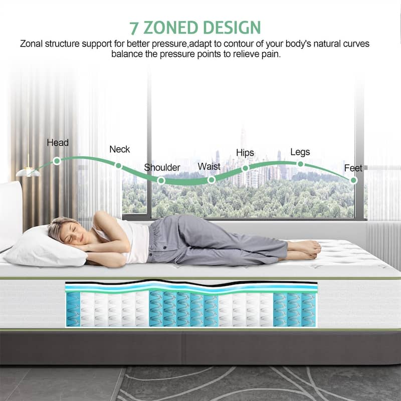 SweDrea 10 in. Medium Hybrid Gel Memory Foam Mattress In a Box with CertiPUR-US, SGS and OEKO-TEX