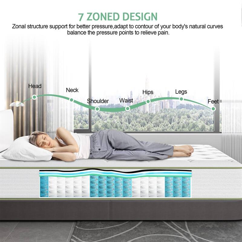 SweDrea 12 in. Medium Hybrid Gel Memory Foam Mattress In a Box with CertiPUR-US, SGS and OEKO-TEX