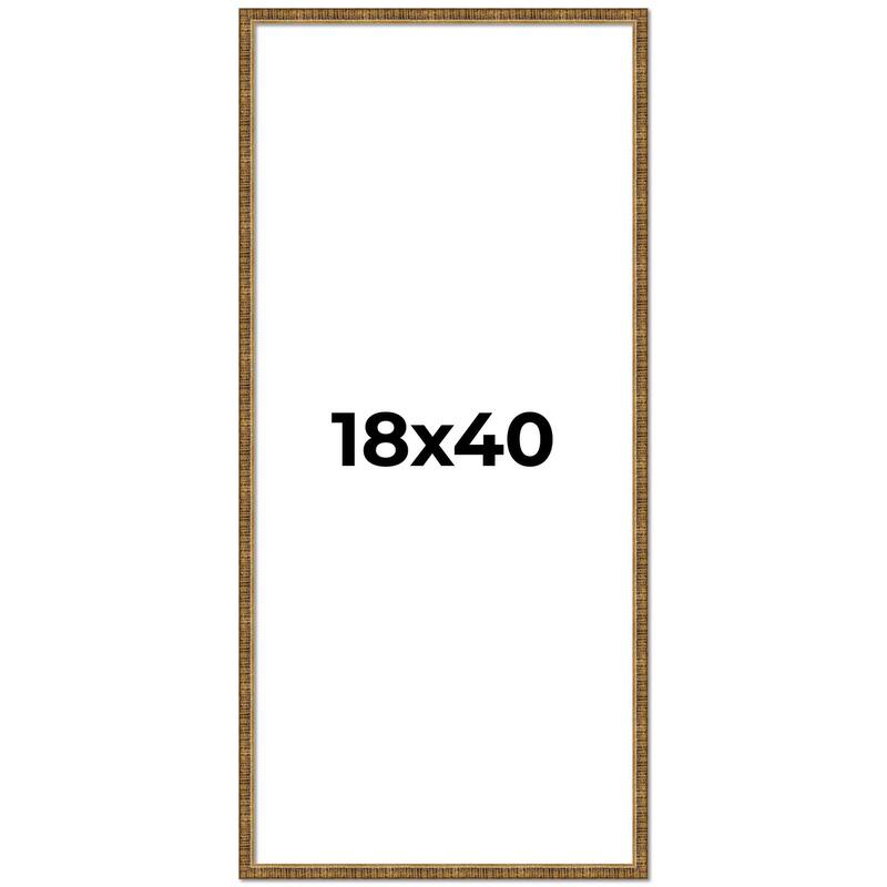 18x40 Frame Gold Kingsley Distressed Solid Wood Picture Frame Width