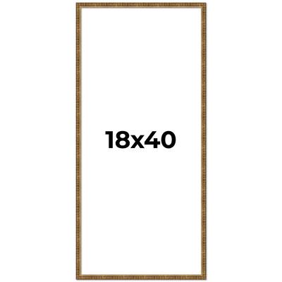 18x40 Frame Gold Kingsley Distressed Solid Wood Picture Frame Width