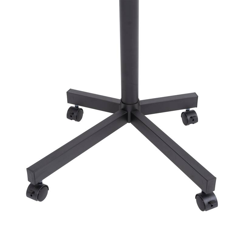 Black 53" Mobile TV Stand with Adjustable Bracket & Casters for 23-60" TVs