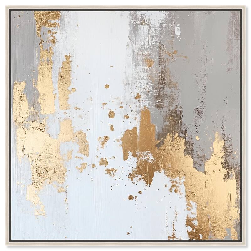 Ghostly Glimmer II Canvas by Art Remedy - Silver - 40" x 40"