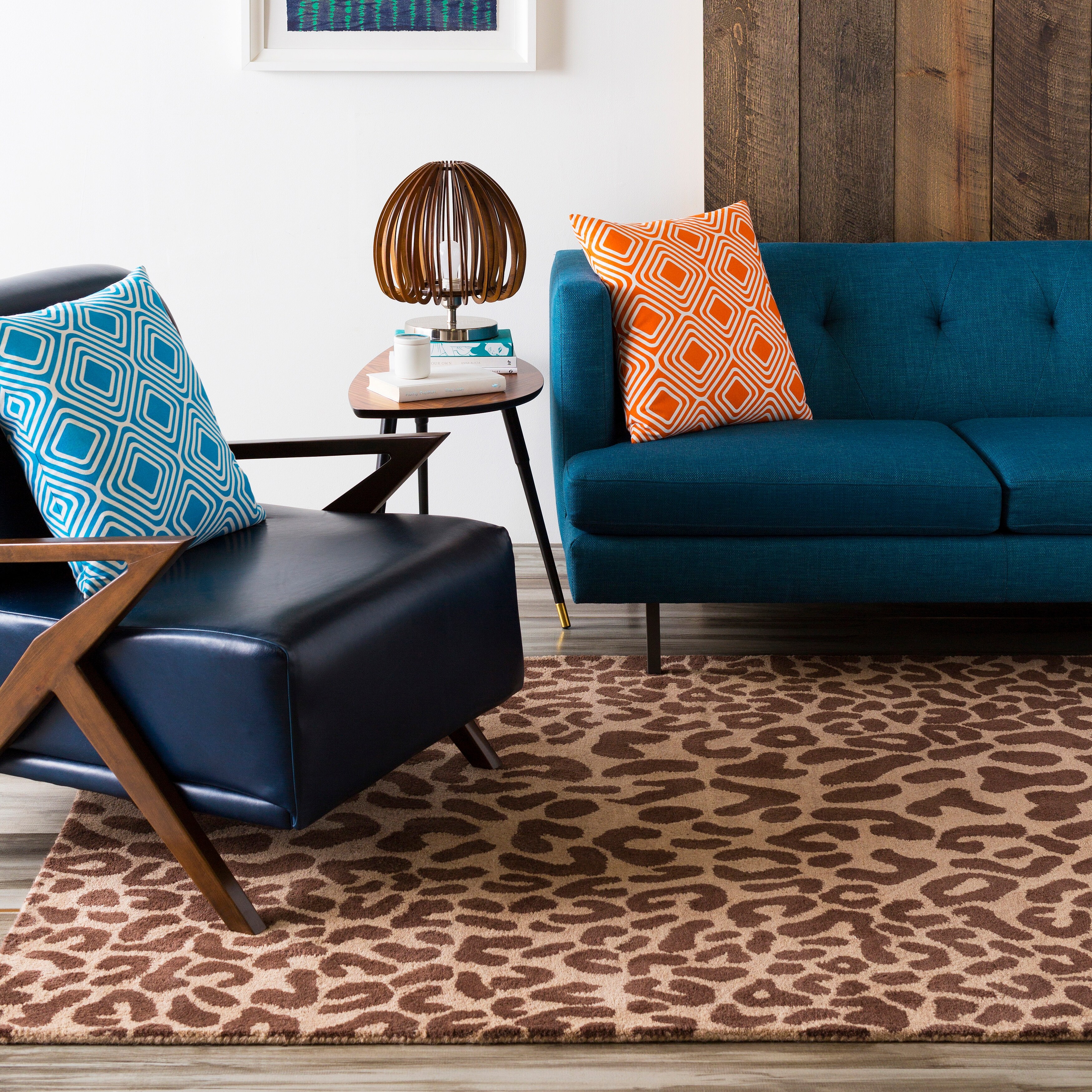 Shop Hand Tufted Jungle Animal Print Round Wool Area Rug On Sale