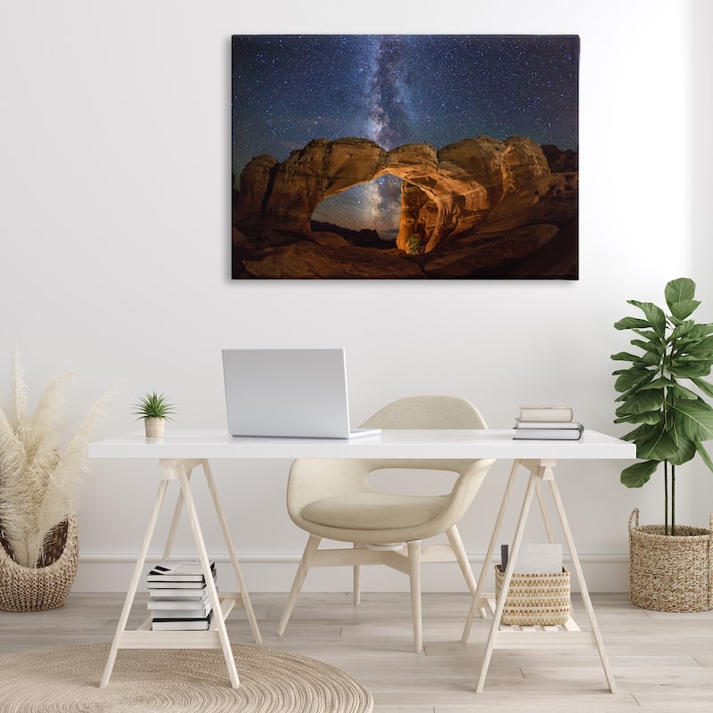 Stupell Starry Sky Through Desert Arch Canvas Wall Art Design By Royce Bair
