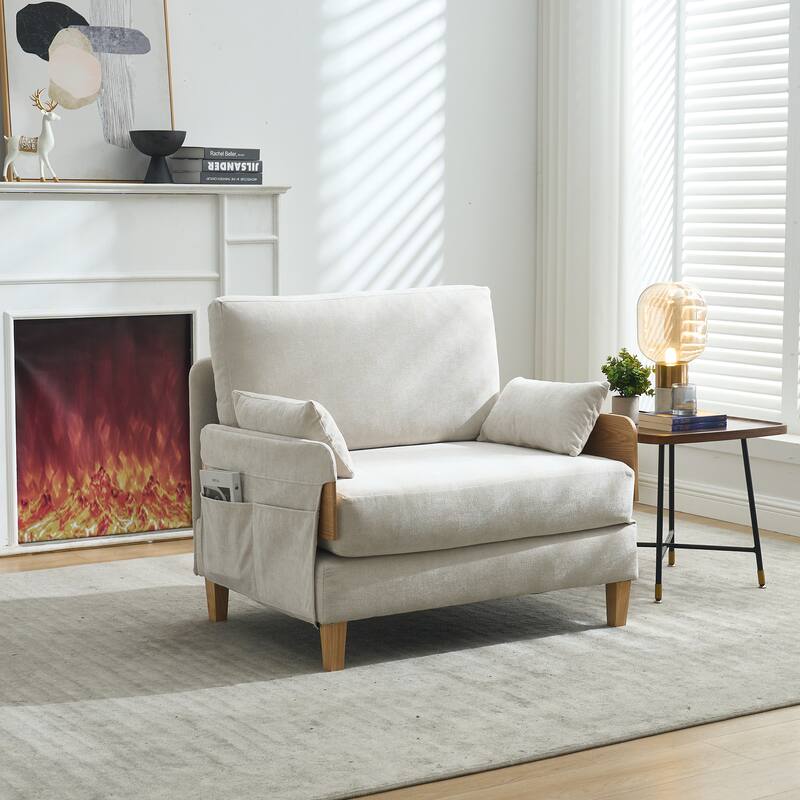 Foldable Sofa Bed Recliner, 3-In-1 Convertible Sleeper, Suitable For Small Spaces, With Three Pillows