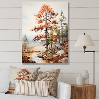 Designart "Pine Tree Majestic Ponderosa I" Tree Pine Canvas Art Print ...