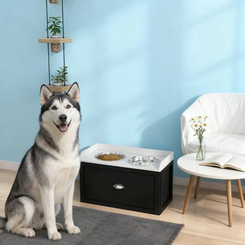 Pet Dish Bowl Set with Storage