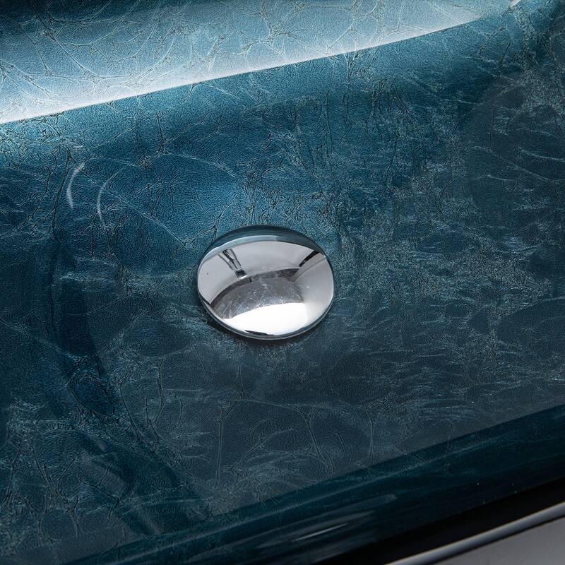 Vinnova Glass Rectangular Vessel Bathroom Sink without Faucet