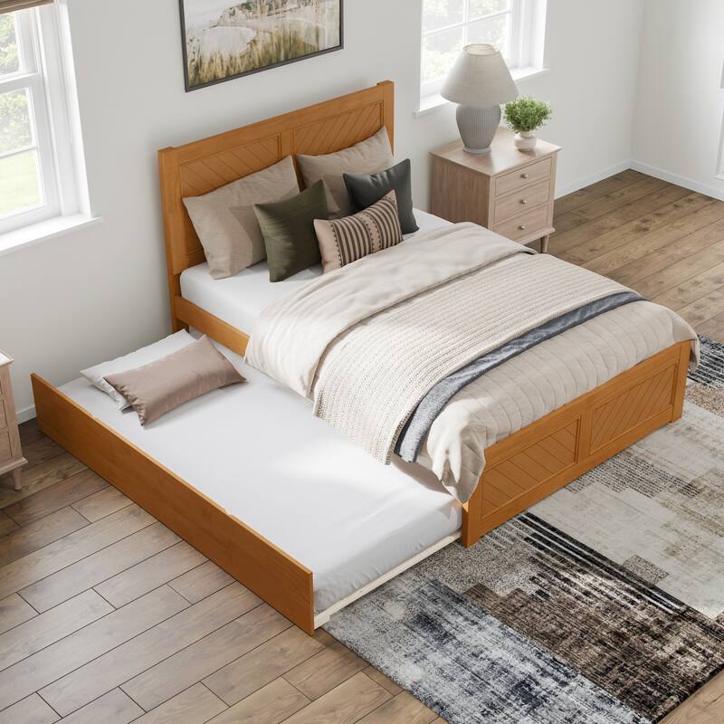 AFI, Canyon Platform Bed with Matching Footboard & Trundle