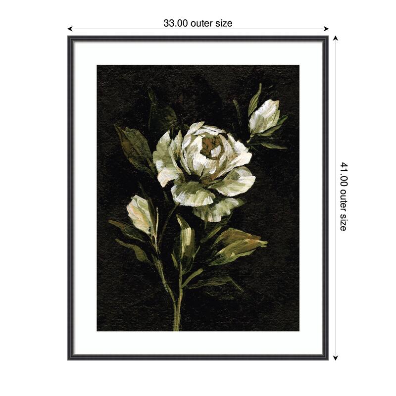 Kate and Laurel Framed Art Moody Floral 2 by Annie Quigley