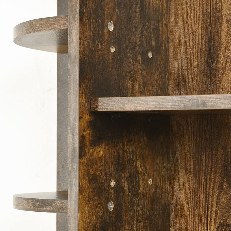 Wall Mounted Bathroom Medicine Cabinet with Mirror Door and Removable Shelf