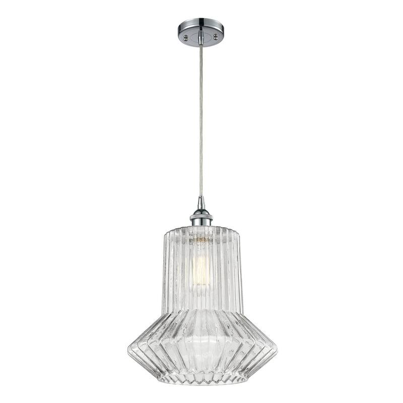 Innovations Lighting Pendleton Single Light 12" Wide Pendant - Polished Chrome / Clear