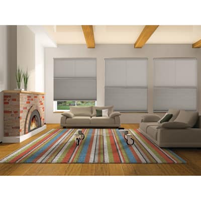 BlindsAvenue Cordless Day/Night Cellular Honeycomb Shade, 9/16" Single Cell, Sticks & Stones