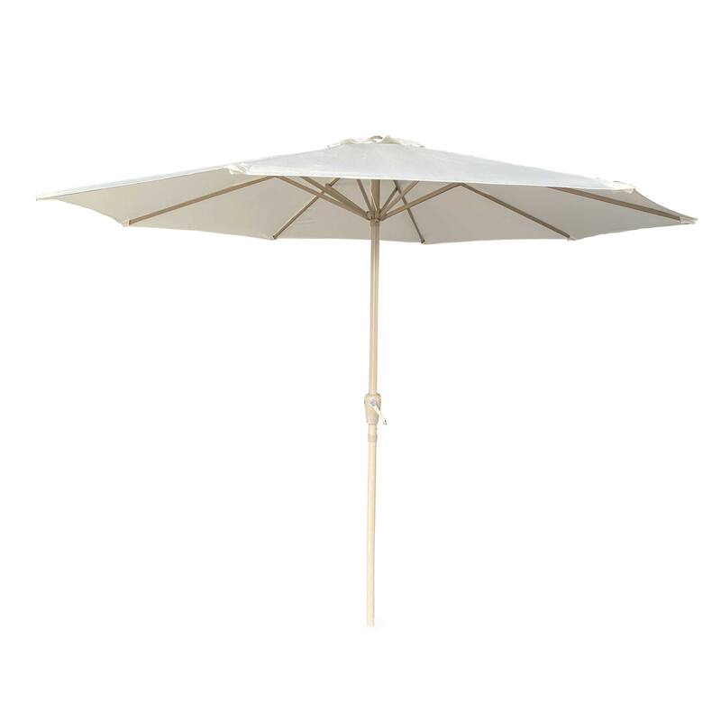 Outdoor Patio Umbrella Heavy Duty Outdoor Umbrella with 8 Ribs UV Resistant and Waterproof, for Poolside - Beige