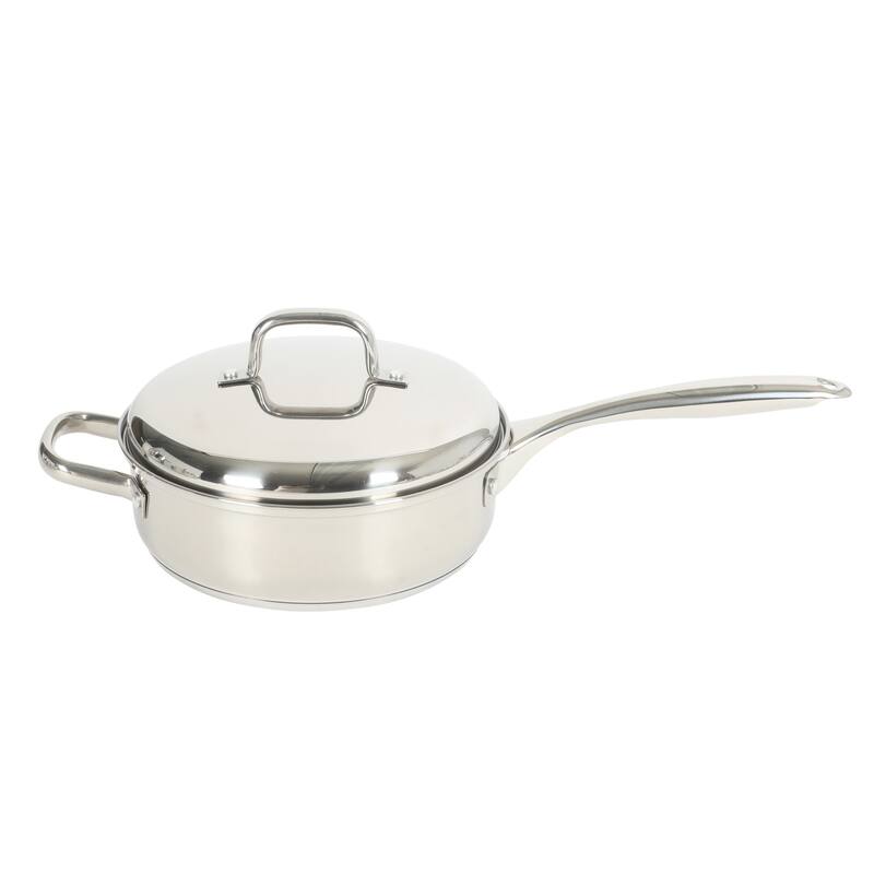 Oster Platinum Sedwick Stackable Stainless Steel Cookware Set W/ Domed Stainless Steel Lids W/ TriPly Encapsulated Base