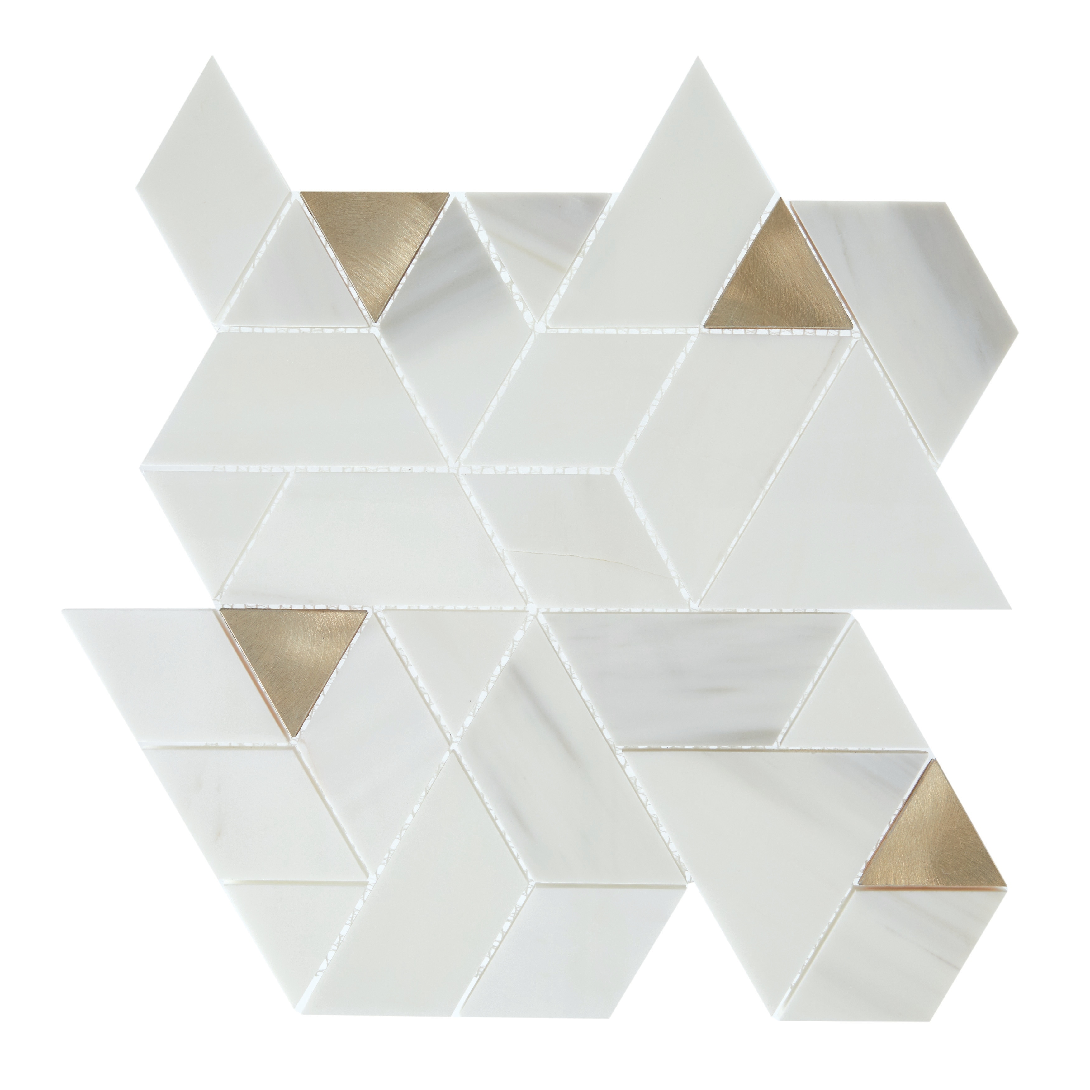 Daltile Pietra Divina Marble Natural Stone Spectrum Mosaic in Polished (10 PC Per Carton) (9.60 SQFT Per Carton)