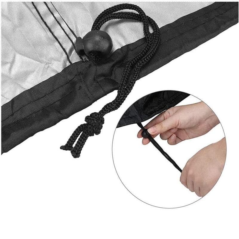 Shatex 30 in. Black Durable Weather-Resistant Square Fire Pit Cover