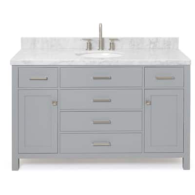 Ariel H055SCWOVO Bristol 55" Free Standing Single Oval Basin Vanity
