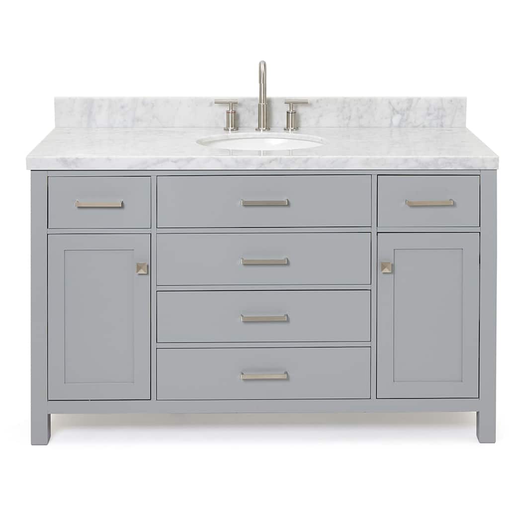 Ariel H055SCWOVO Bristol 55" Free Standing Single Oval Basin Vanity