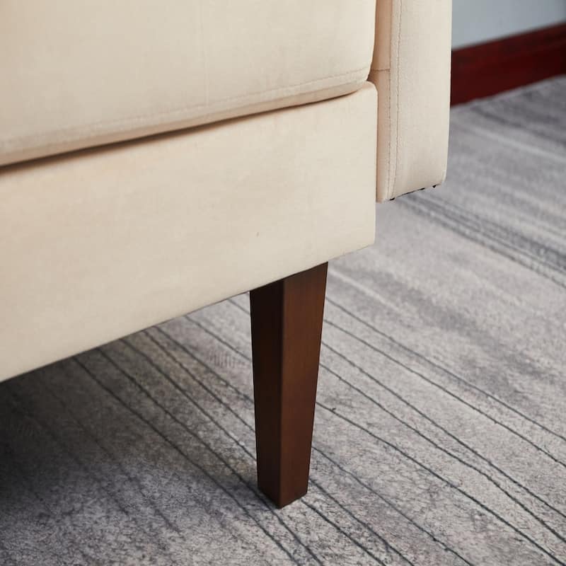 Luxury Sofa, Plush Microfiber, High-Density Foam Comfort