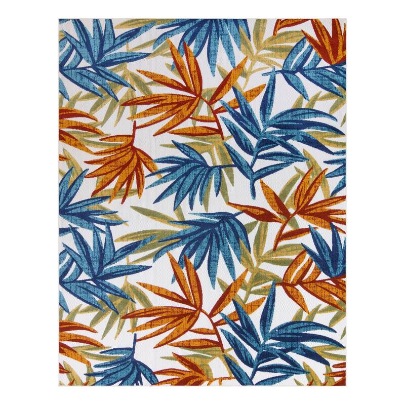 Gertmenian Kalari Modern Bold Multicolored High-Low UV Protected Polypropylene Woven Indoor/ Outdoor Area Rug Collection