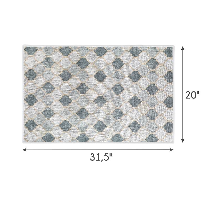 SussexHome Non-Skid Ultra-Thin Area Rugs for Laundry Room, Entryway, Bathroom and Kitchen - Washable Multipurpose Floor Mat
