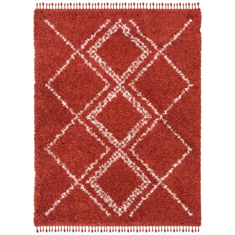 SAFAVIEH Pro Lux Shag Nazmije Moroccan Tassel 2.4-inch Thick