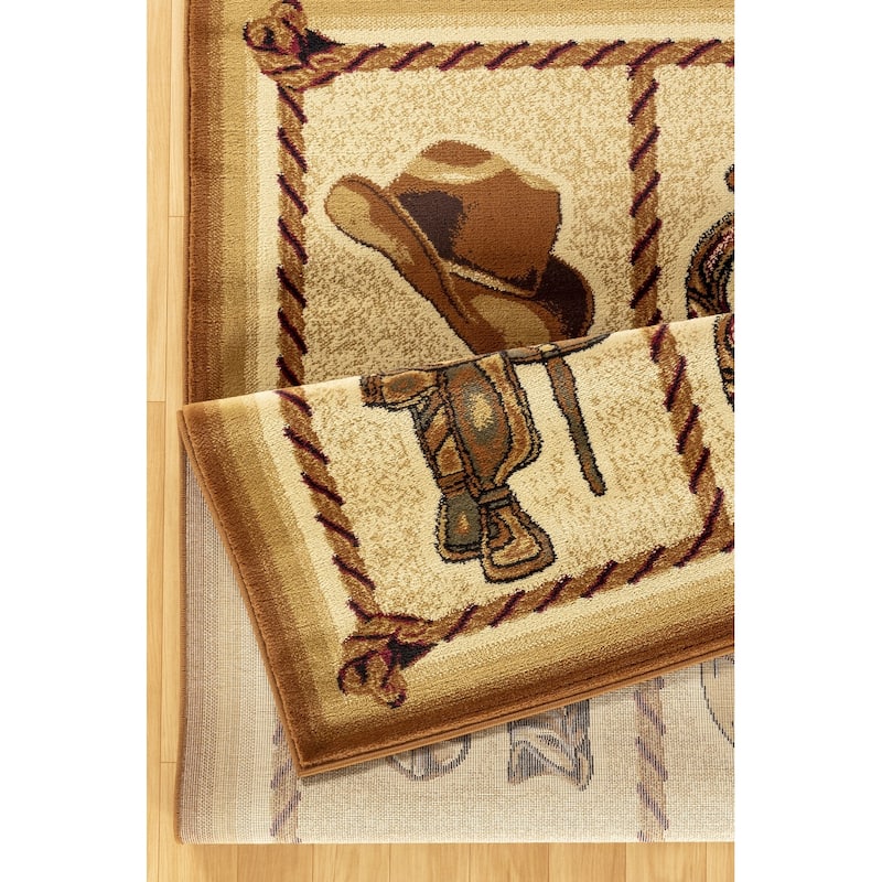 Tribes GC_YLS4010 Beige Southwest Area Rug