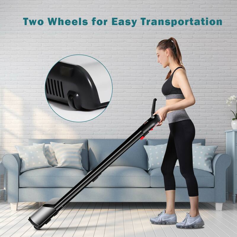 Gymax 450W Ultra-thin Electric Folding Treadmill Motorized Running