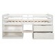 preview thumbnail 43 of 55, Multi-Function Twin Size Wood Loft Bed,Solid Wood Bed with Shelves drawers