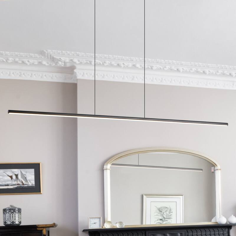 Minimalist Modern Dimmable Kitchen Island Light Linear Chandelier