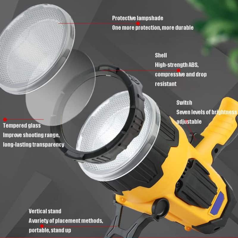  Super Bright 5000 Lumen LED Handheld Spotlight