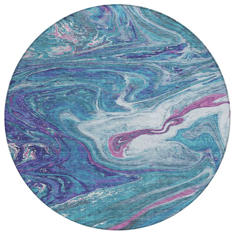 HomeRoots Abstract Transitional Rectangle Outdoor Rug